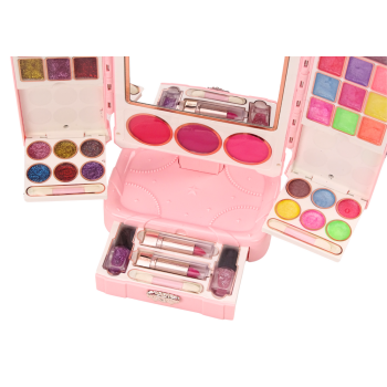 Zestaw Piękności Lustro Na Stojaku Regulowane Różowy