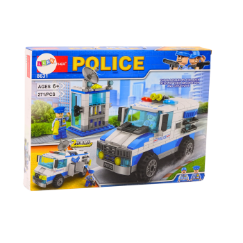 Zestaw Klocków Policja Wóz Policyjny Budynek 271 El