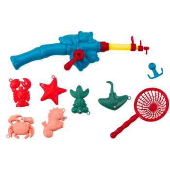 Wielofunkcyjny Stolik 4w1 Klocki Łowienie Ryb Rysowanie Niebieski