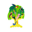 Drewniane Drzewo Ptaki Papugi DIY Klocki Drewniane Puzzle