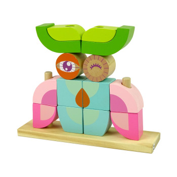 Kreatywne Klocki Drewniane Przestrzenne Układanka Sowa 3D