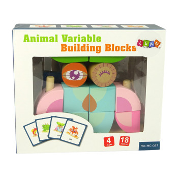 Kreatywne Klocki Drewniane Przestrzenne Układanka Sowa 3D