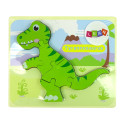 Drewniane Puzzle Dinozaur Isanosaurus Tyranosaurus Zielony