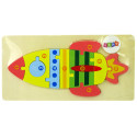 Zestaw Drewnianych Puzzli Rakieta Liczby