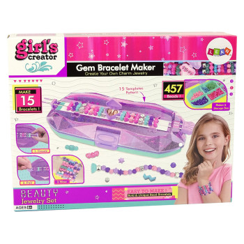 Zestaw Do Robienia Bransoletek Kolorowe Koraliki Pojemnik Kreator