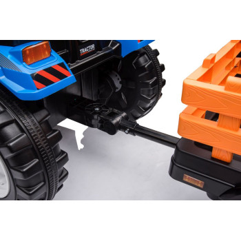 Traktor Na Akumulator Z Przyczepą Hercules Niebieski 24V