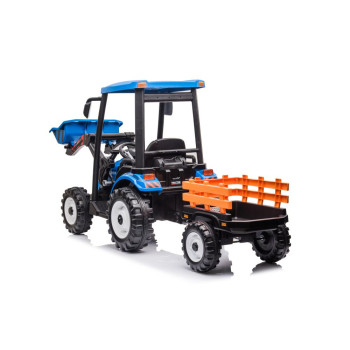 Traktor Na Akumulator Z Przyczepą Hercules Niebieski 24V