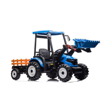 Traktor Na Akumulator Z Przyczepą Hercules Niebieski 24V