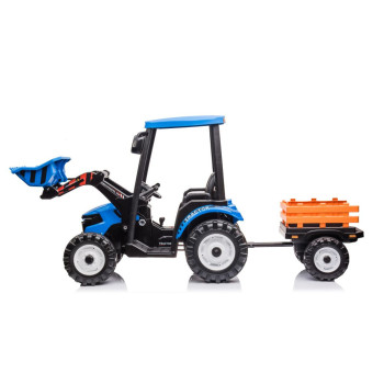 Traktor Na Akumulator Z Przyczepą Hercules Niebieski 24V