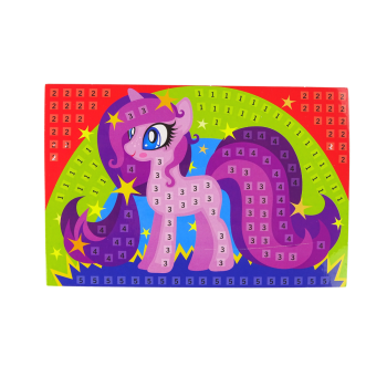 Zestaw DIY Kolorowa Mozaika Wyklejanka Kucyk