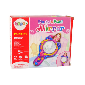 Zestaw Kreatywny Plastyczny Lusterko Forma Gips Farbki