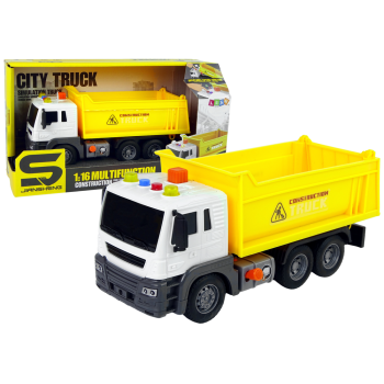 Pojazd Budowlany Wywrotka 1:16 Unoszona Naczepa Żółta Światła Dźwięki