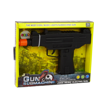 Pistolet Czarny Dla Dzieci Wibracje Dźwięk