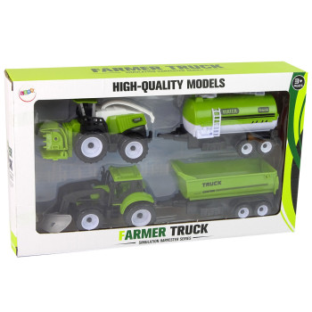 Zestaw Pojazdów Farmerskich Traktor Kombajn Cysterna Naczepa