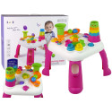 Interaktywny Stolik Edukacyjny Sorter Zjeżdżalnia Piłeczek Różowy