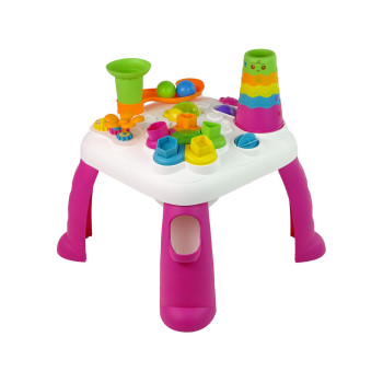 Interaktywny Stolik Edukacyjny Sorter Zjeżdżalnia Piłeczek Różowy