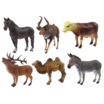 Zestaw Figurek Zwierzęta Domowe Leśne Jeleń Krowa