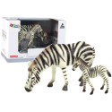 Zestaw 2 Figurek Zebra z Młodym Zebry Figurka Zwierzęta