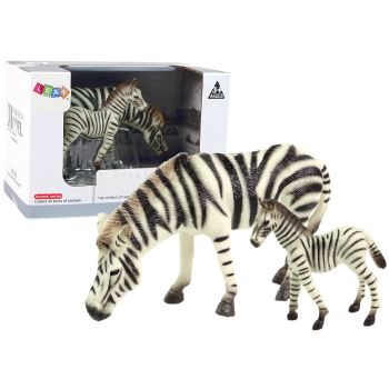 Zestaw 2 Figurek Zebra z Młodym Zebry Figurka Zwierzęta