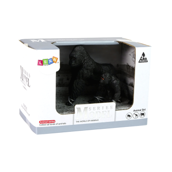 Zestaw 2 Figurek Goryle Goryl z Młodym Zwierzęta Świata