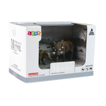 Zestaw 2 Figurek Guziec Afrykański z młodym  Seria Zwierzęta Świata