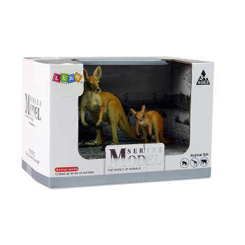 Zestaw 2 figurek Kangur z młodym Kangury Zwierzęta Świata