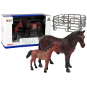 Zestaw 2 Figurek Konie Zagroda Figurka Koń Źrebak