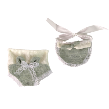 Lalka Słodki Bobas Sweter Czapeczka Zielona 30 cm