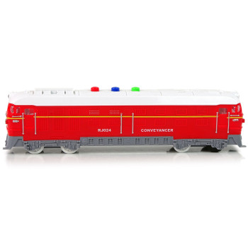 Pociąg 1:32 Napęd Frykcyjny Na Baterie Dźwięk Światła Czerwony