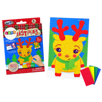 Zestaw DIY Kolorowa Mozaika Święta Wyklejanka Renifer