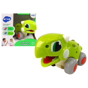 Dinozaur Na Kółkach Zielony Figurka