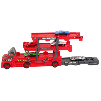 Duże Auto Truck Laweta Rozkładana 3- Piętrowa z Wyrzutnią