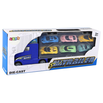 Mega Auto Tir Laweta 6 Resoraków z Rampą Walizka Na Auta