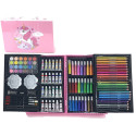 Duży Zestaw Artystyczny w Walizce 145 Elementów Jednorożec