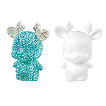 Zestaw Kreatywny Renifer DIY Diamenty Kryształki Niebieski