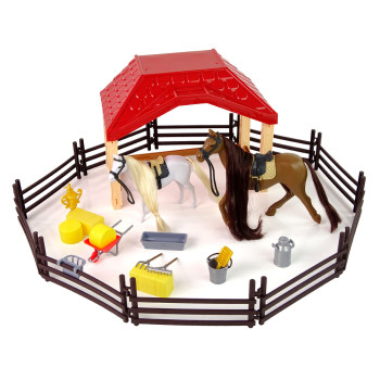 Zestaw Farma Stajnia Figurki Koń do Czesania Akcesoria