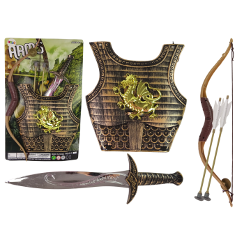 Strój Kostium Samuraja Rycerza Zestaw Łuk Miecz