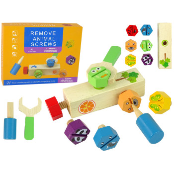 Zestaw Do Majsterkowania Drewno Przykręcanie Śrub Zabawka