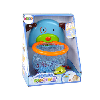 Zabawka Do Kąpieli Mini Koszykówka Kosz Piesek Gumowe Rybki