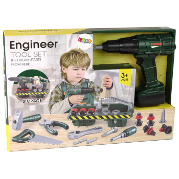 Zestaw Majsterkowicza Organizer Wkrętarka Na Baterie Zielony