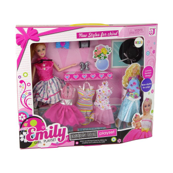 Lalka Dla Dzieci Emily Akcesoria Wymienne Sukienki