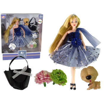 Lalka Dla Dzieci Emily Z Pieskiem Torebką Kwiatami