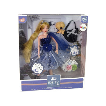 Lalka Dla Dzieci Emily Z Pieskiem Torebką Kwiatami