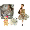 Lalka Dla Dzieci Emily z Pieskiem Długie Włosy