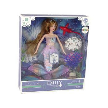 Lalka Dla Dzieci Emily Syrenka Różowa Akcesoria