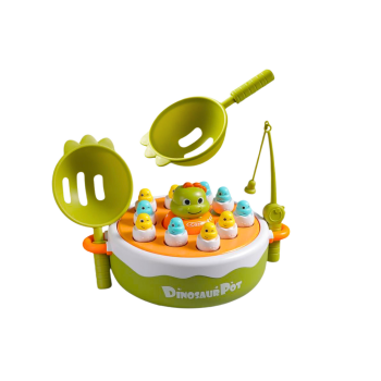 Gra Łowienie Dinozaurów Wędki Przybory Drewniana Zielona