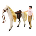 Lalka z Białym Koniem Figurki Akcesoria