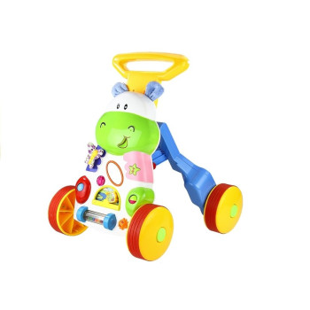 Wesoły Pchacz Hipopotam z Lusterkiem Gumowe Koła