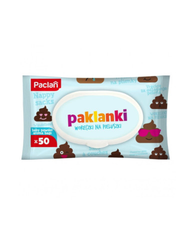 Woreczki na zużyte pieluszki Paklanki 50 szt.