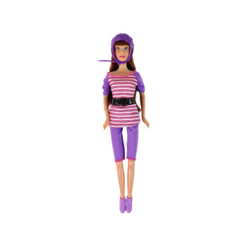 Zestaw Lalek Lucy Purpurowy Hulajnoga Deskorolka Kaski